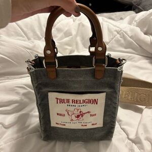 TRUE RELIGION North South Buddha Pocket Tote